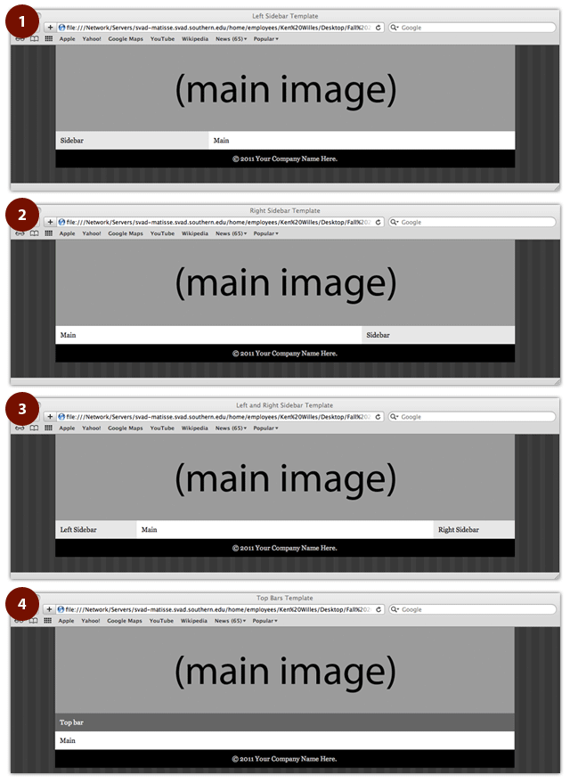 layouts layout descriptions